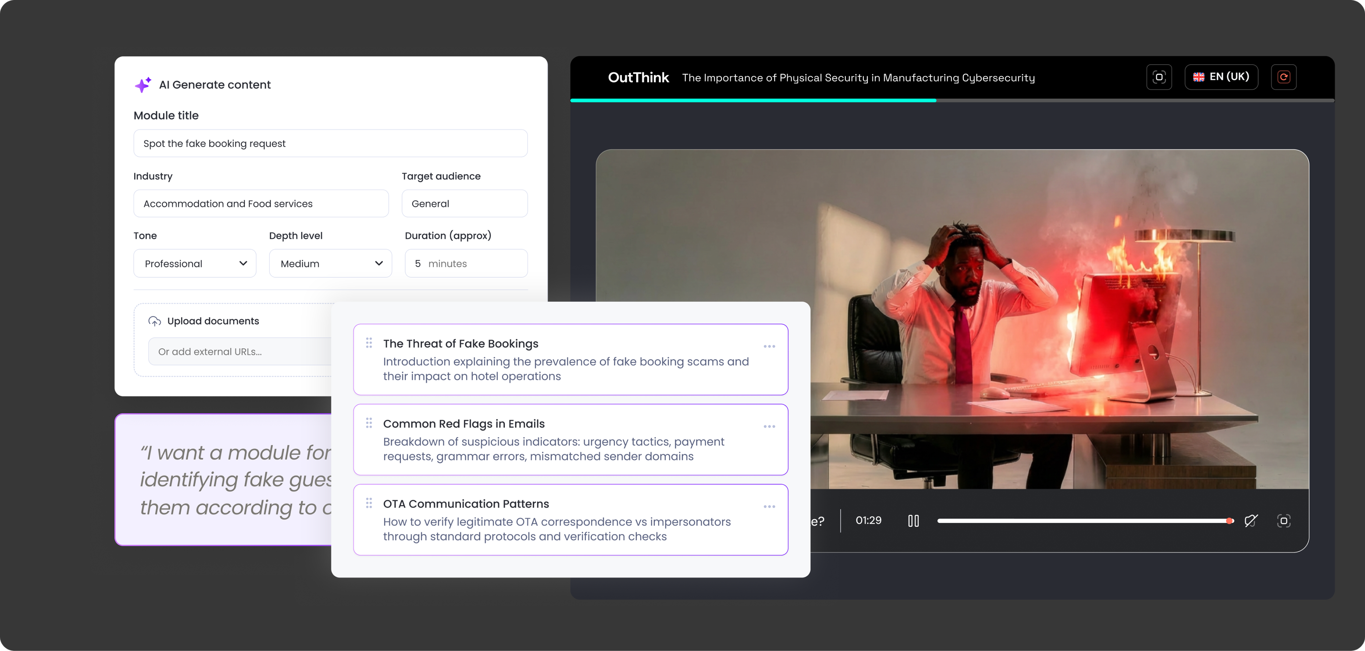 AI Security Awareness Content Generator preview