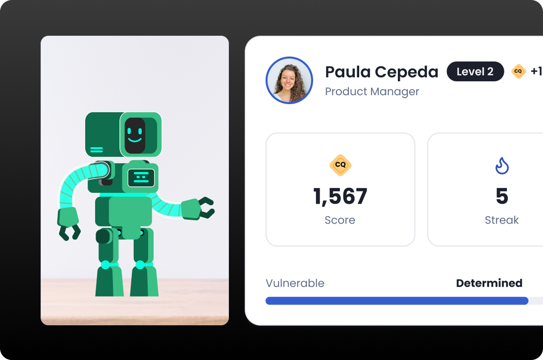 CyberQ individual competence score dashboard