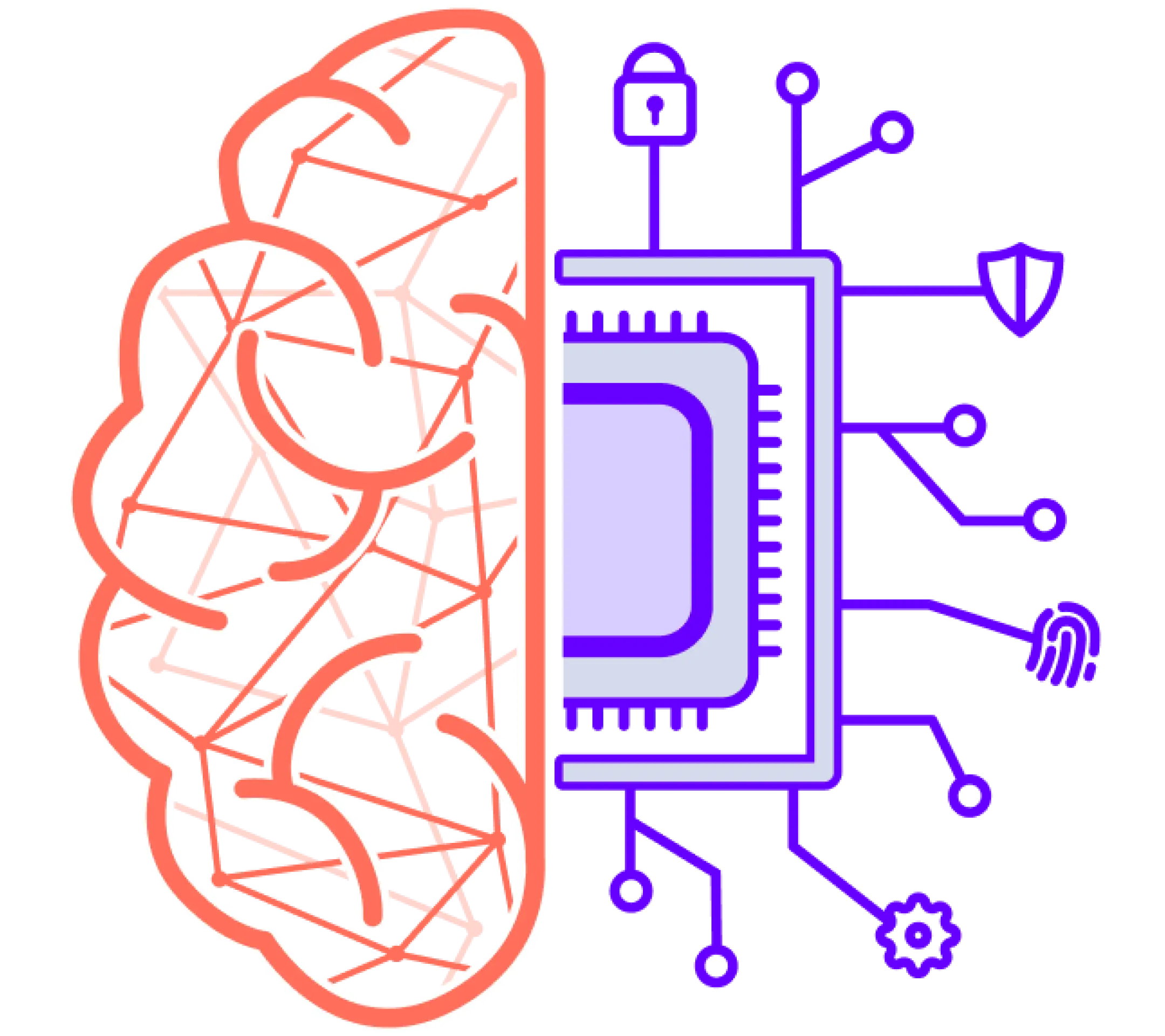 Brain connected to microchip symbolizing how Adaptive Security Awareness Training relies on Human Risk Management data.